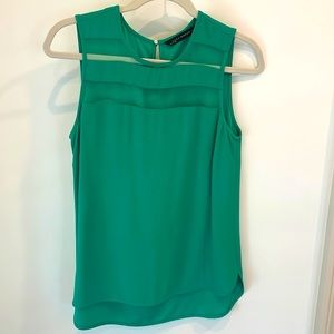 Emerald green Zara sleeveless top